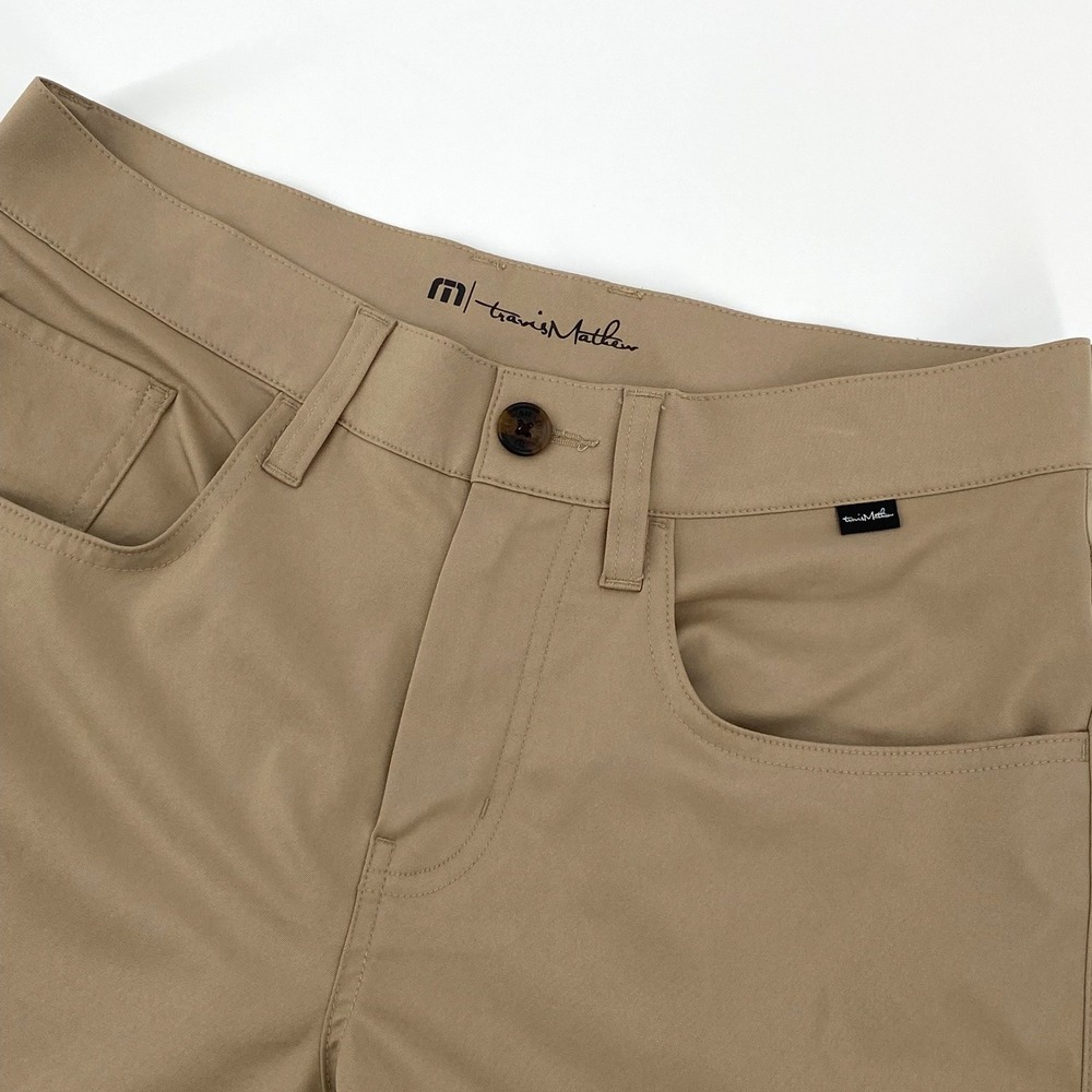 Travis Mathew Mens 30 Tan Polyester Performance Golf Pants Stretch Athleisure